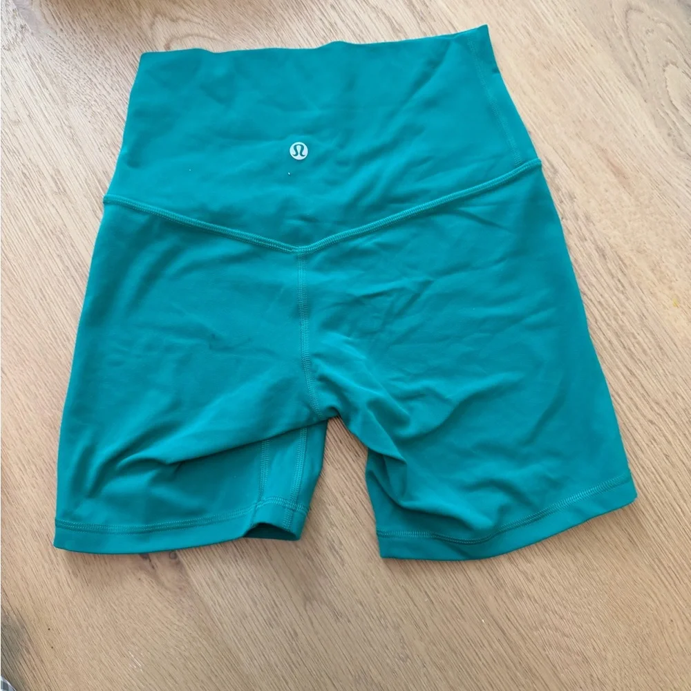 lululemon athletica High-Rise Teal Green Bike Shorts